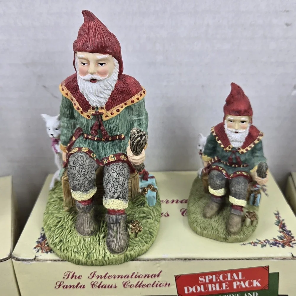 9 International Santa Claus Collection Special Double Pack Figurines & Ornaments